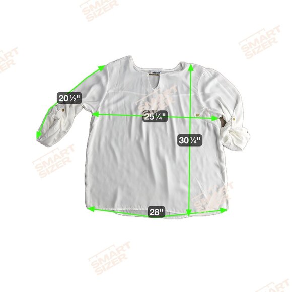 Anthony Richards Womens Keyhole Blouse Top Size 22W NEW Flowy Gold Button Vtg - Picture 2 of 6